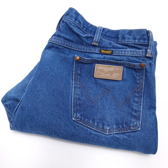 Vintage Wrangler 13MWZ Cowboy Cut Blue‎ Jeans 38x33 Western Denim Country USA - Picture 8 of 9